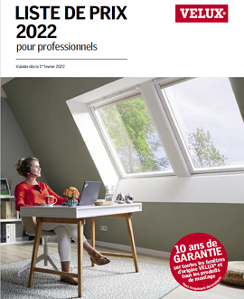 VELUX – Liste de prix 2022 (pour professionnels)